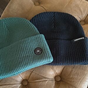 Converse Ribbed Beanie Duo - Green & Black